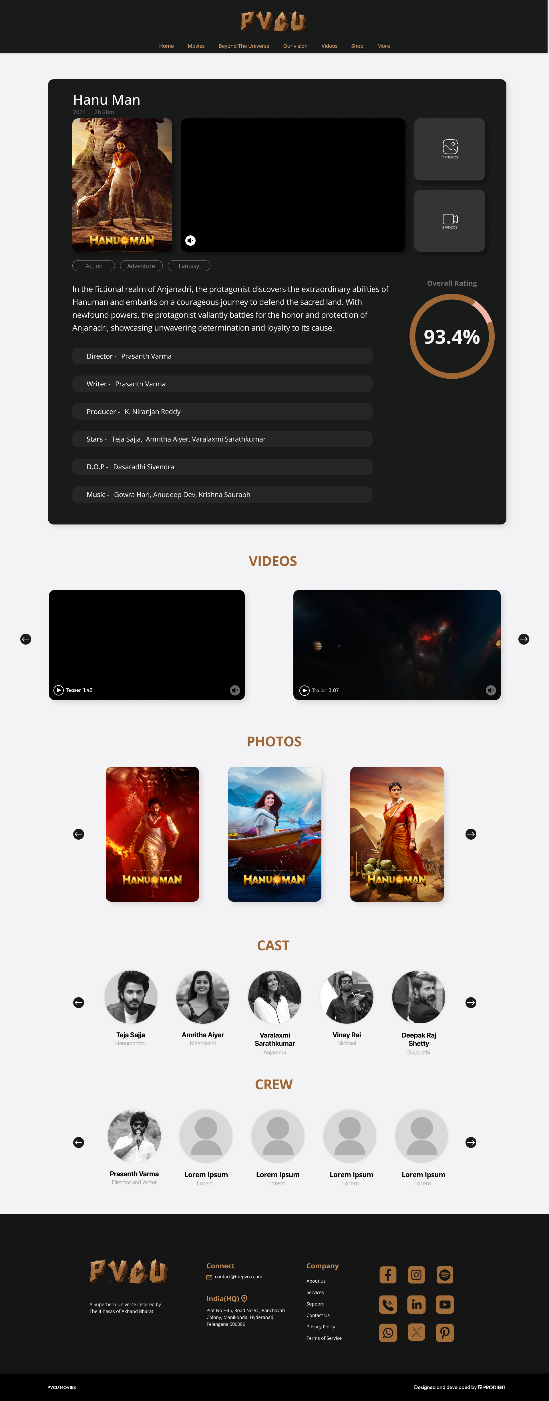 Hanu-Man movie page
