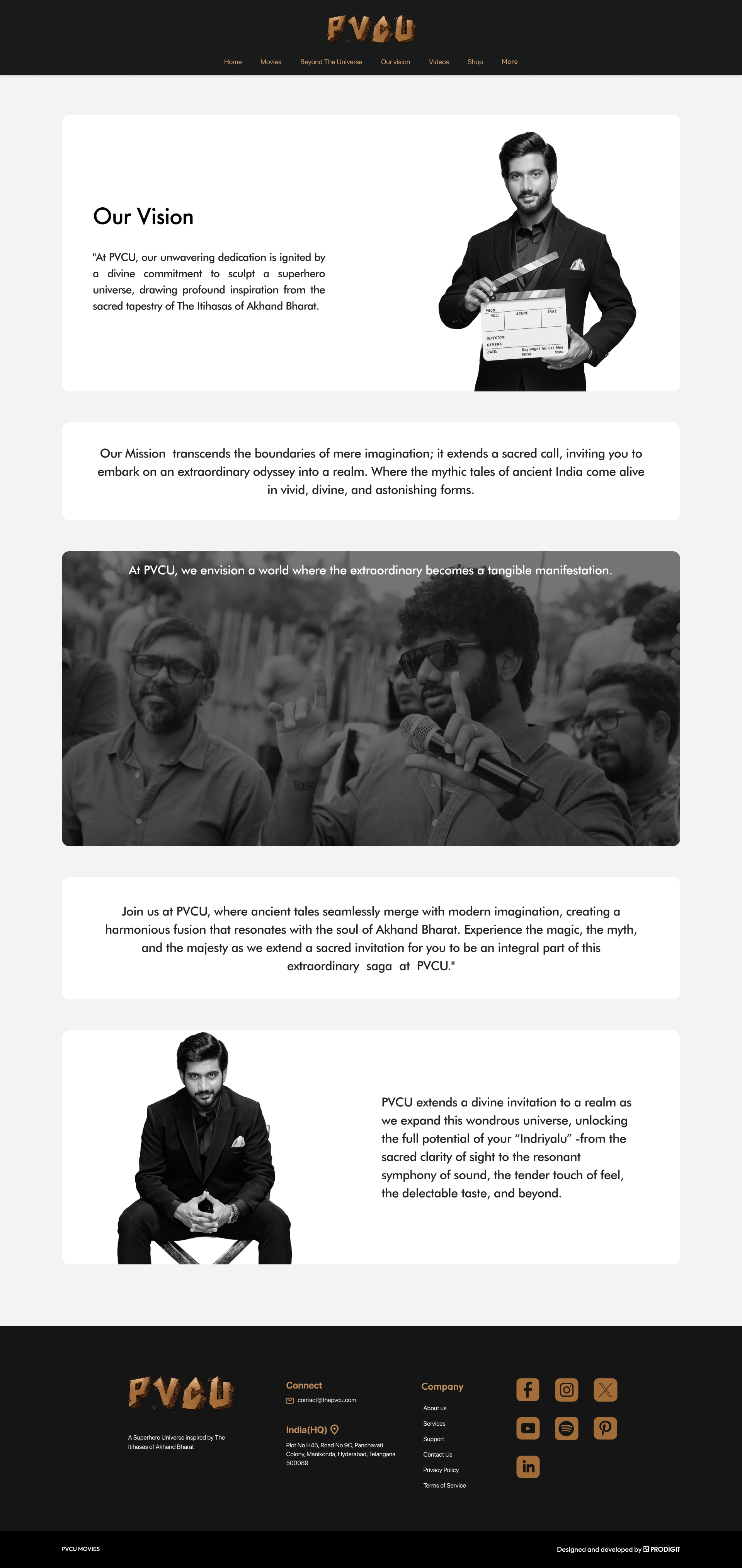 Our Vision page